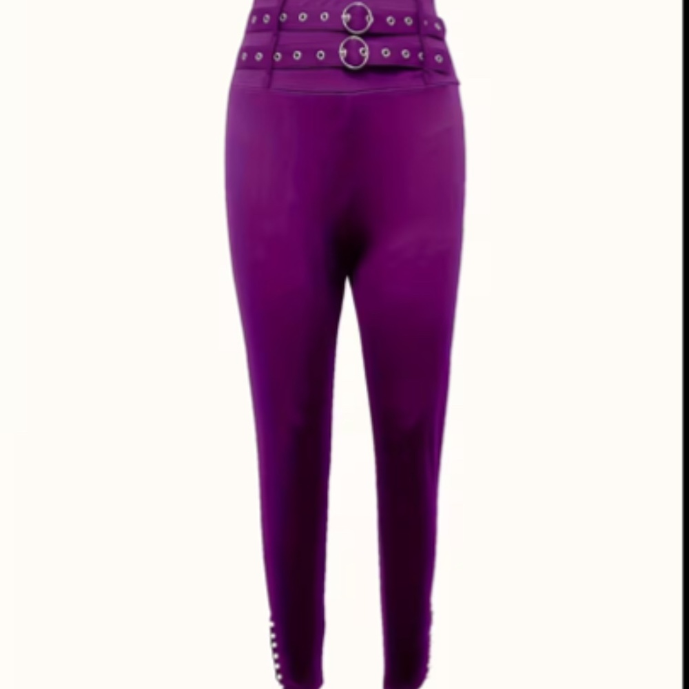 Stylish Stretchy High-Waist Women's Slim-Fit Pants - Picture 2 of 4